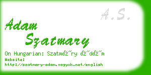 adam szatmary business card